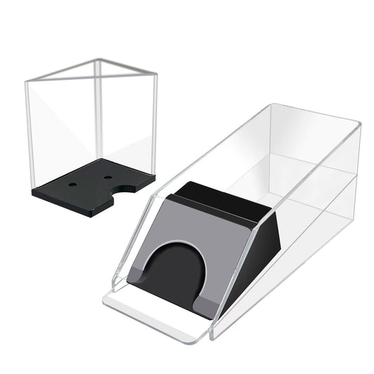 SEETOOOGAMES blackjack shoe with clear acrylic discard tray for smooth dealing.