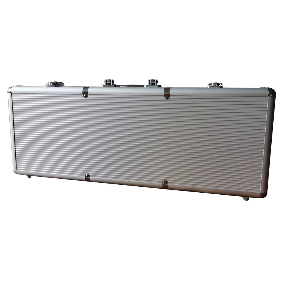 SEETOOOGAMES poker chip case front view showing durable aluminum frame for protection
