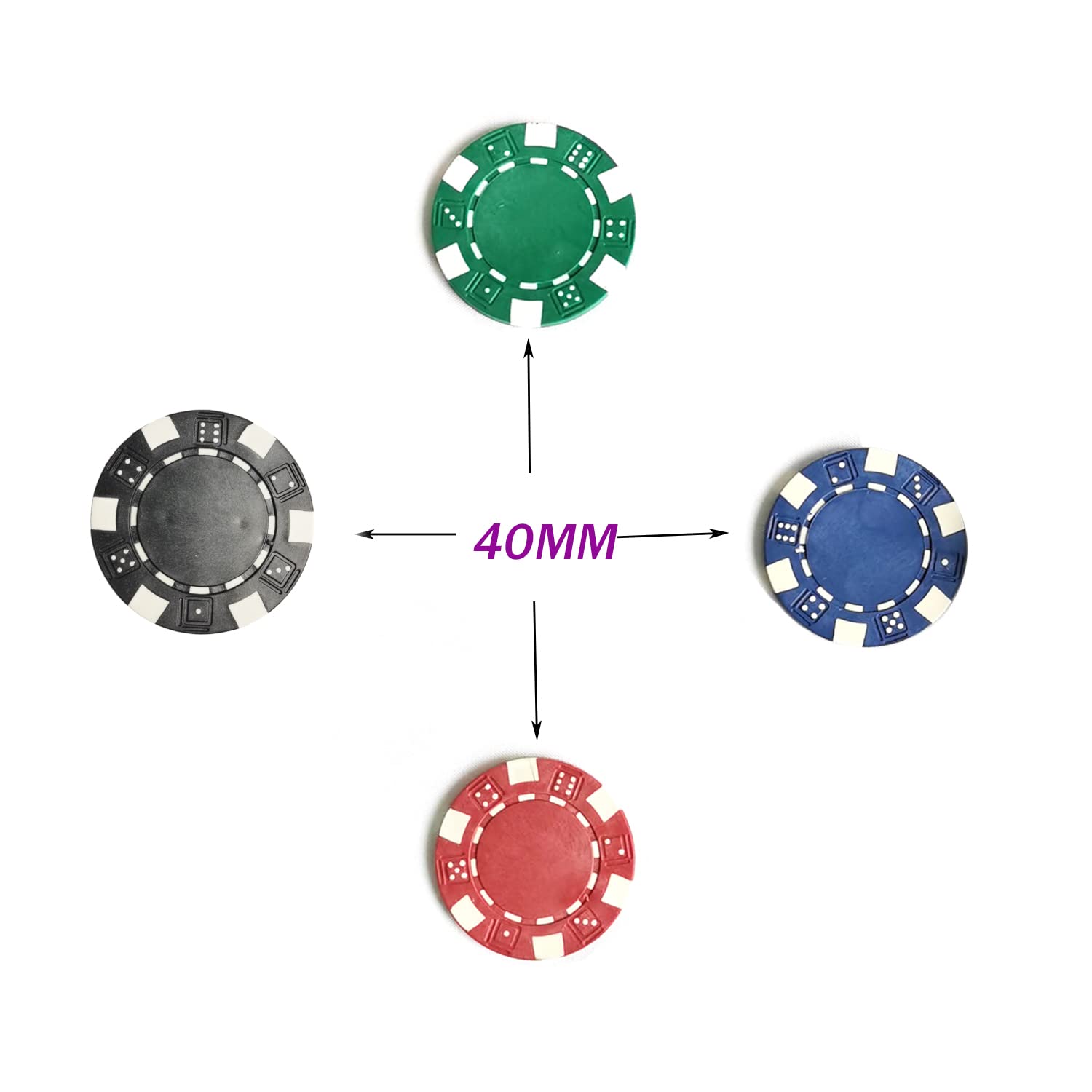 SEETOOOGAMES blue 11.5g poker chip, ideal for party games.