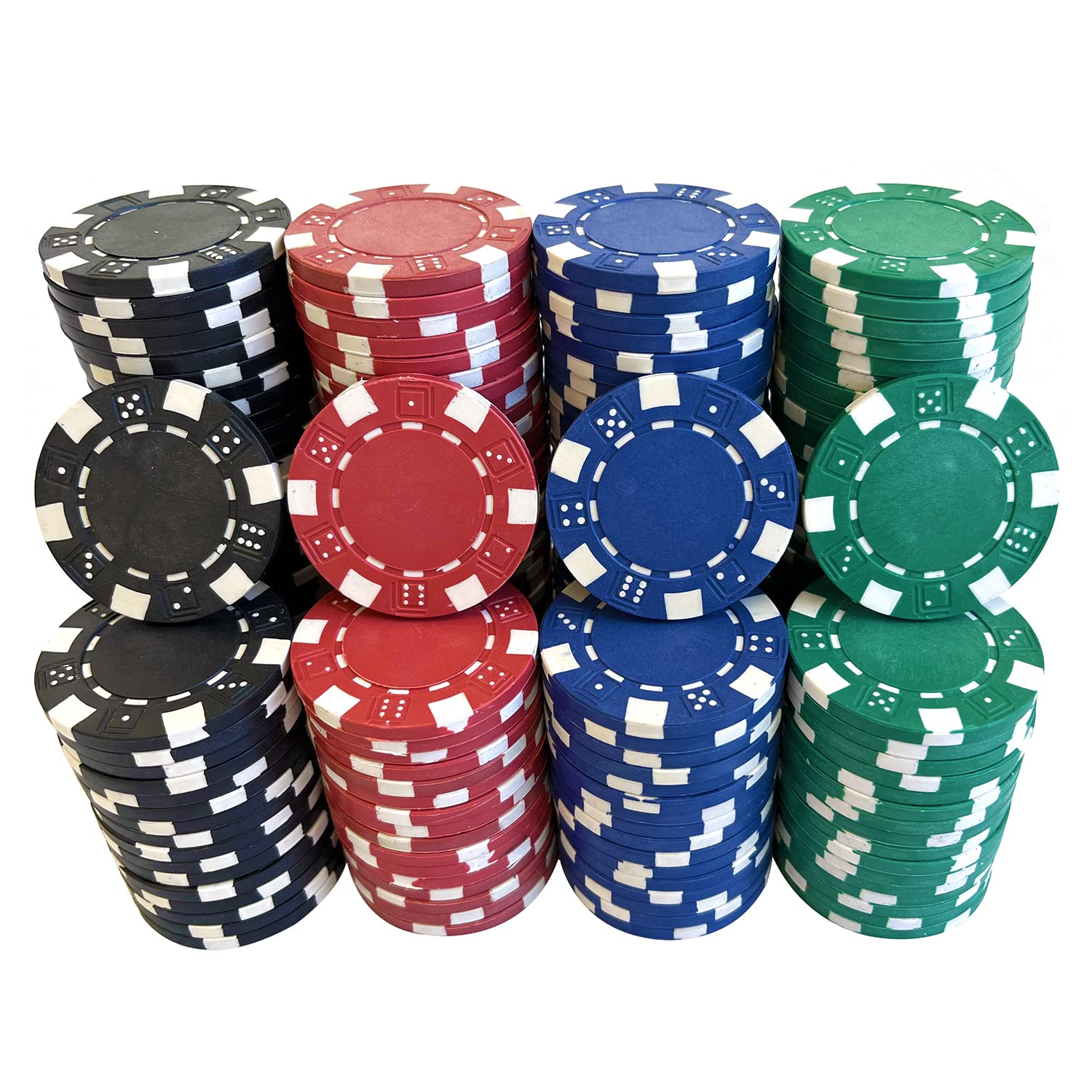 SEETOOOGAMES green 11.5g poker chip designed for durability.