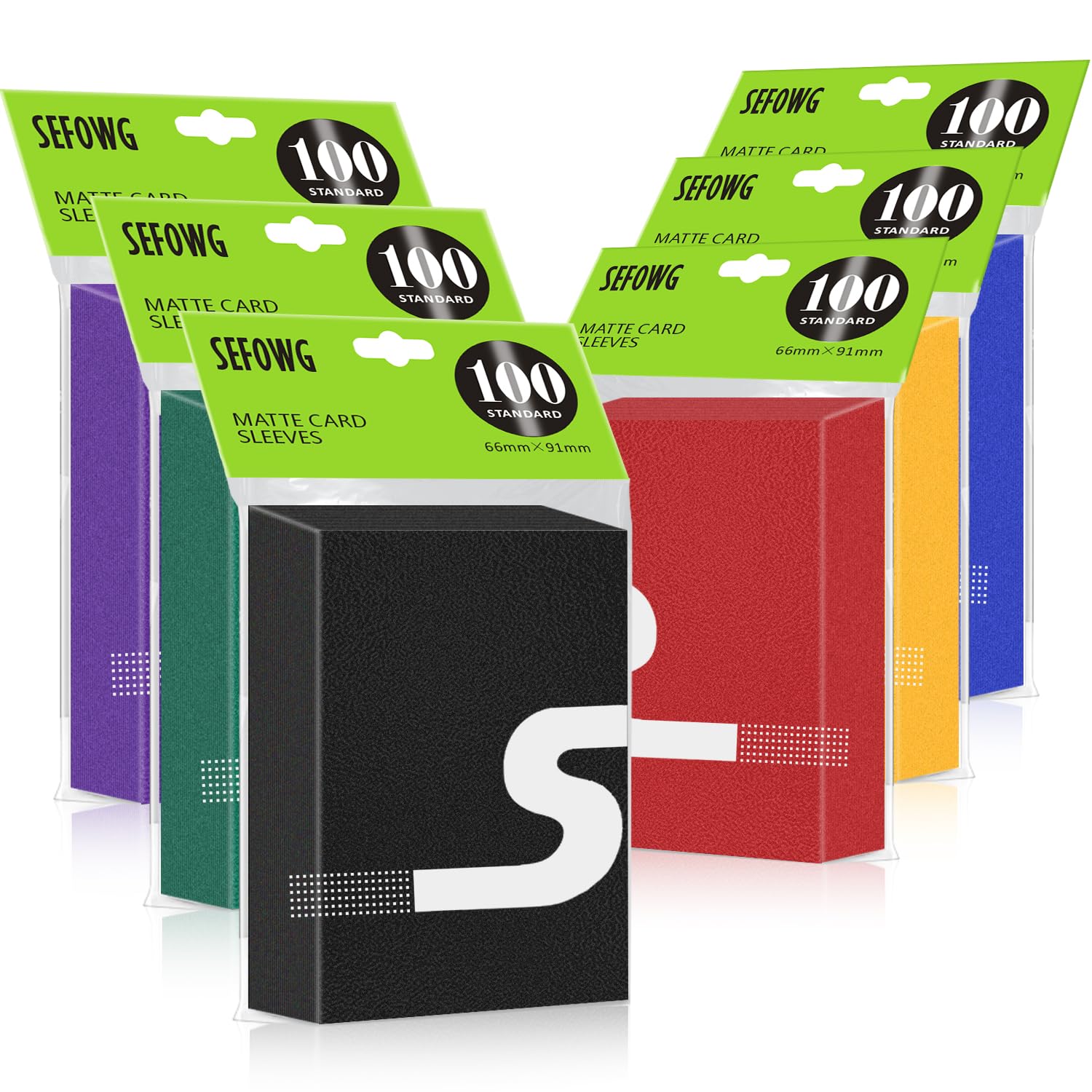 SEFOWG 600ct MTG sleeves in six colors for organized gameplay and collection