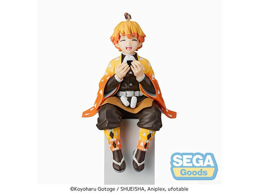 SEGA Demon Slayer Zenitsu Agatsuma perching figure in dynamic pose for shelves
