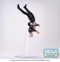 SEGA Satoru Gojo figure close up face highlights expression and craftsmanship.