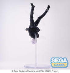 SEGA Satoru Gojo figure dynamic pose enhances action oriented shelf setup.