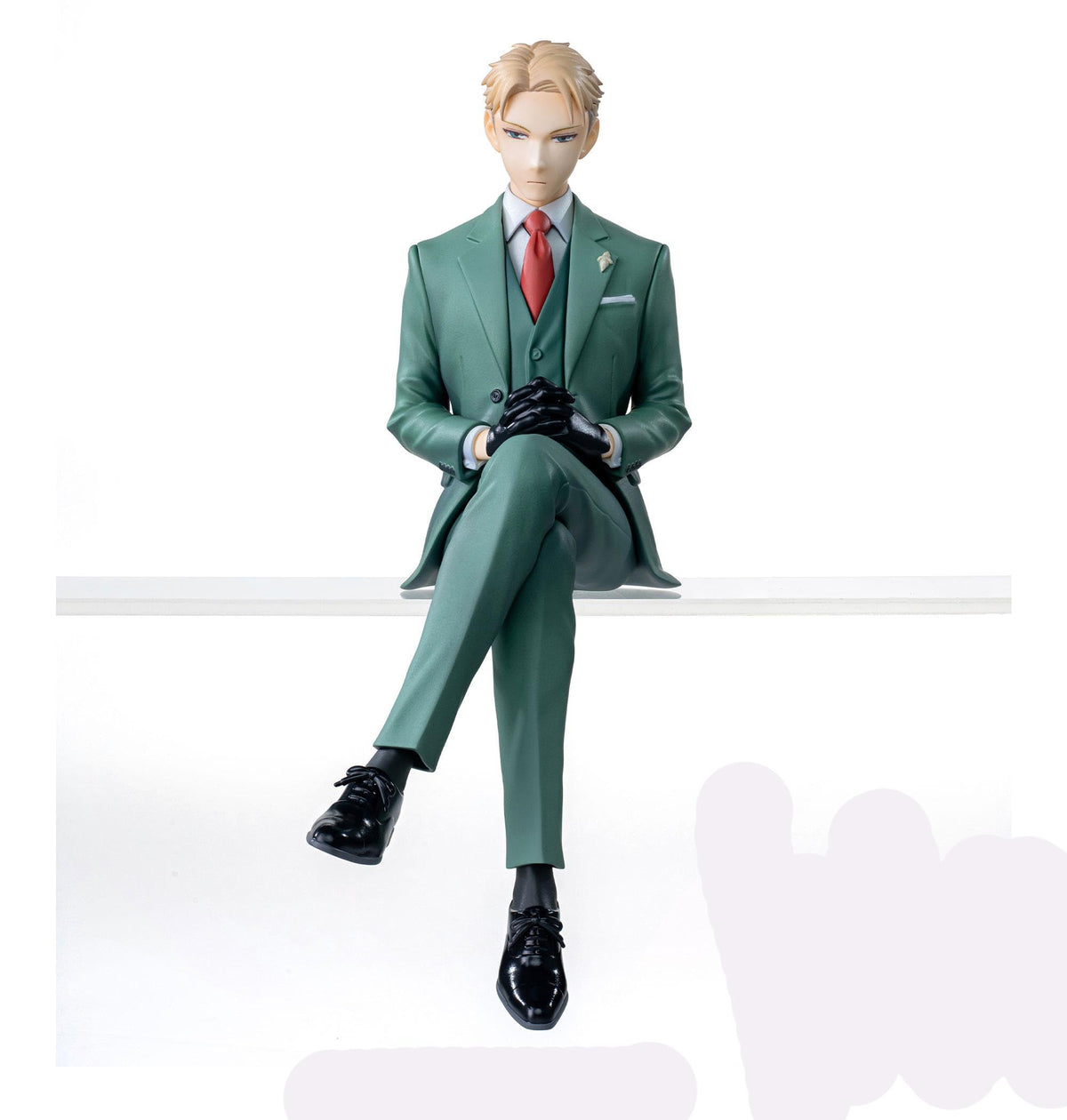 SEGA SPY x FAMILY Loid Forger perching figure on display-ready base for collectors.