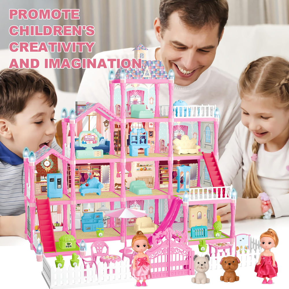 Seifar doll house LED lighting creates warm, cozy ambiance.