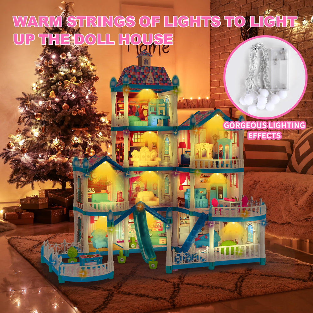 Seifar doll house LED lighting creates cozy night ambience.