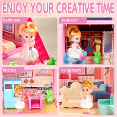 Seifar doll house with two dolls sparks pretend play adventures.