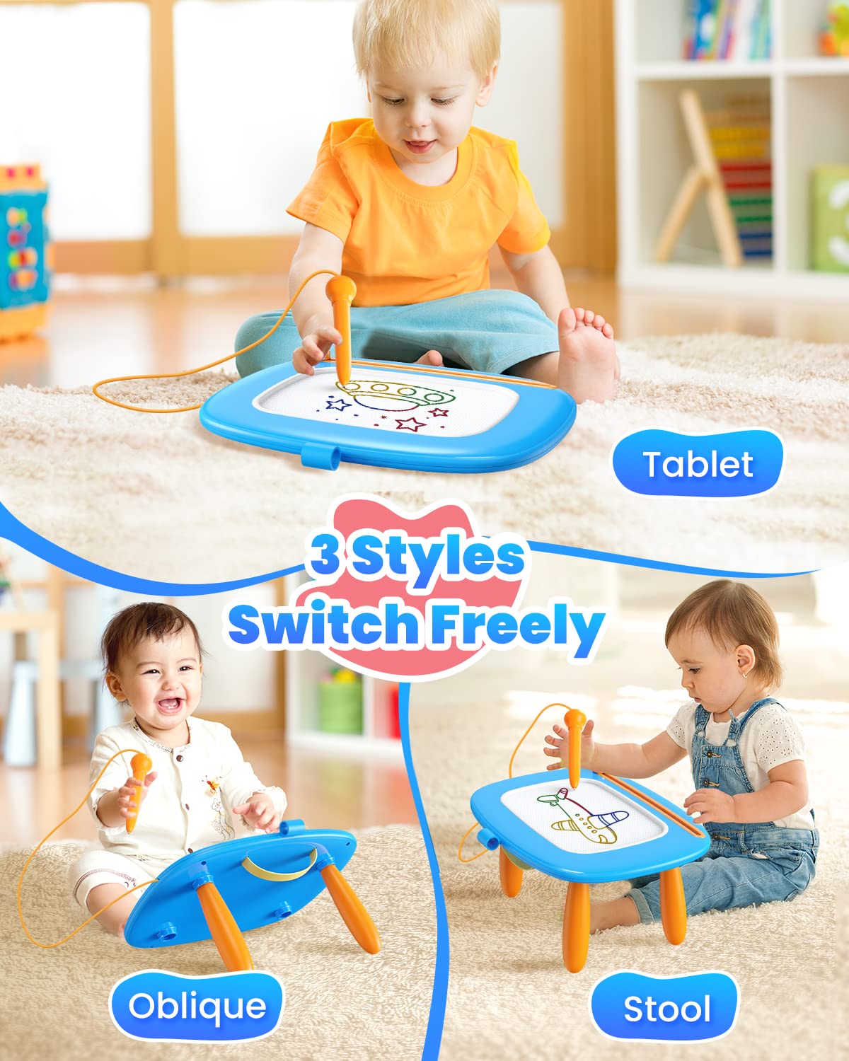 Seimome ergonomic pen supports comfortable drawing for toddlers.