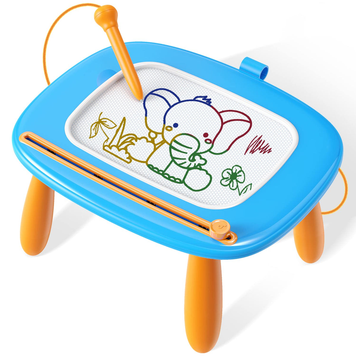 Seimome magnetic drawing board with pen tip for early handwriting practice.