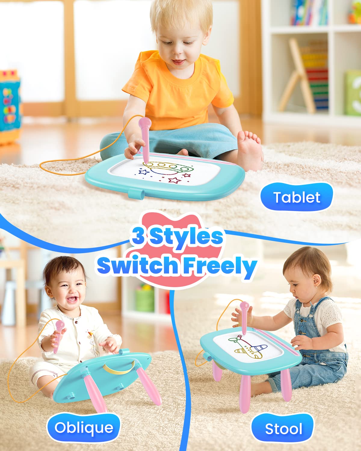 Seimome toddler girl doodle play highlights creative exploration and early coordination.