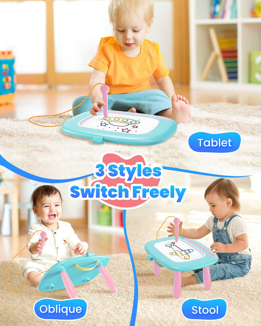 Seimome toddler girl doodle play highlights creative exploration and early coordination.