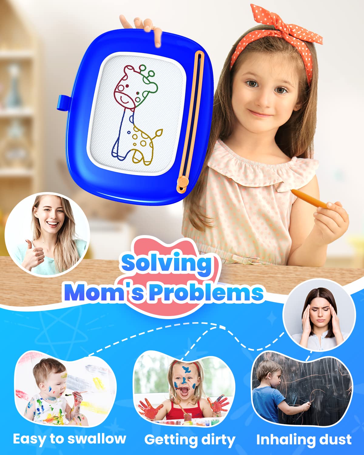 Seimome upgraded erasing mechanism allows quick and clean redraws.
