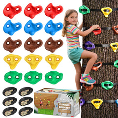 SEKKVY 15-piece climbing holds for a secure backyard tree climb.