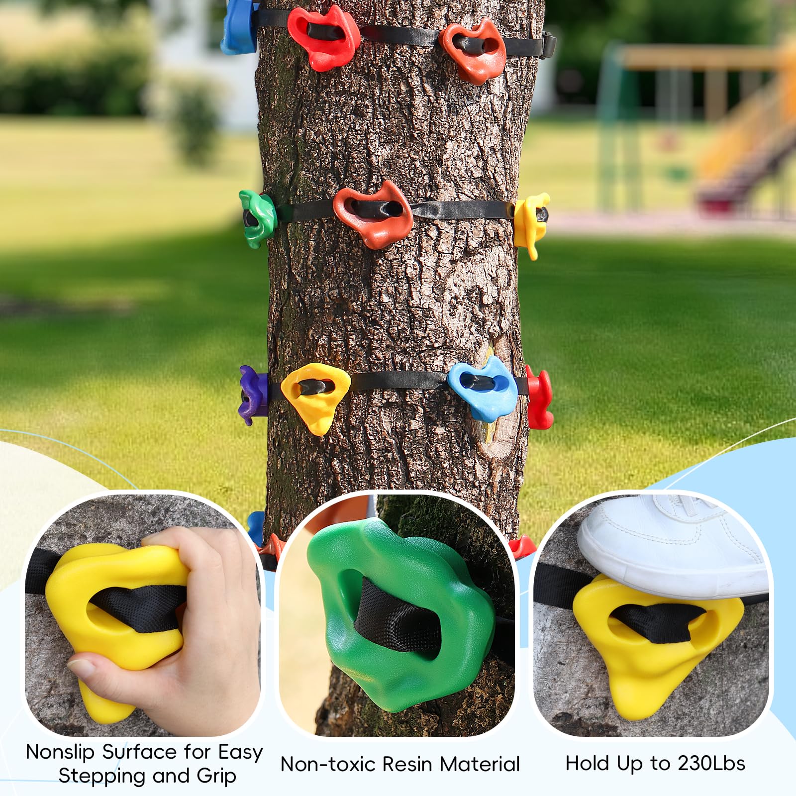 SEKKVY no-drill installation showing quick buckling around a tree
