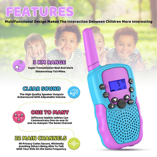 Selieve kids walkie talkies on table display for family play