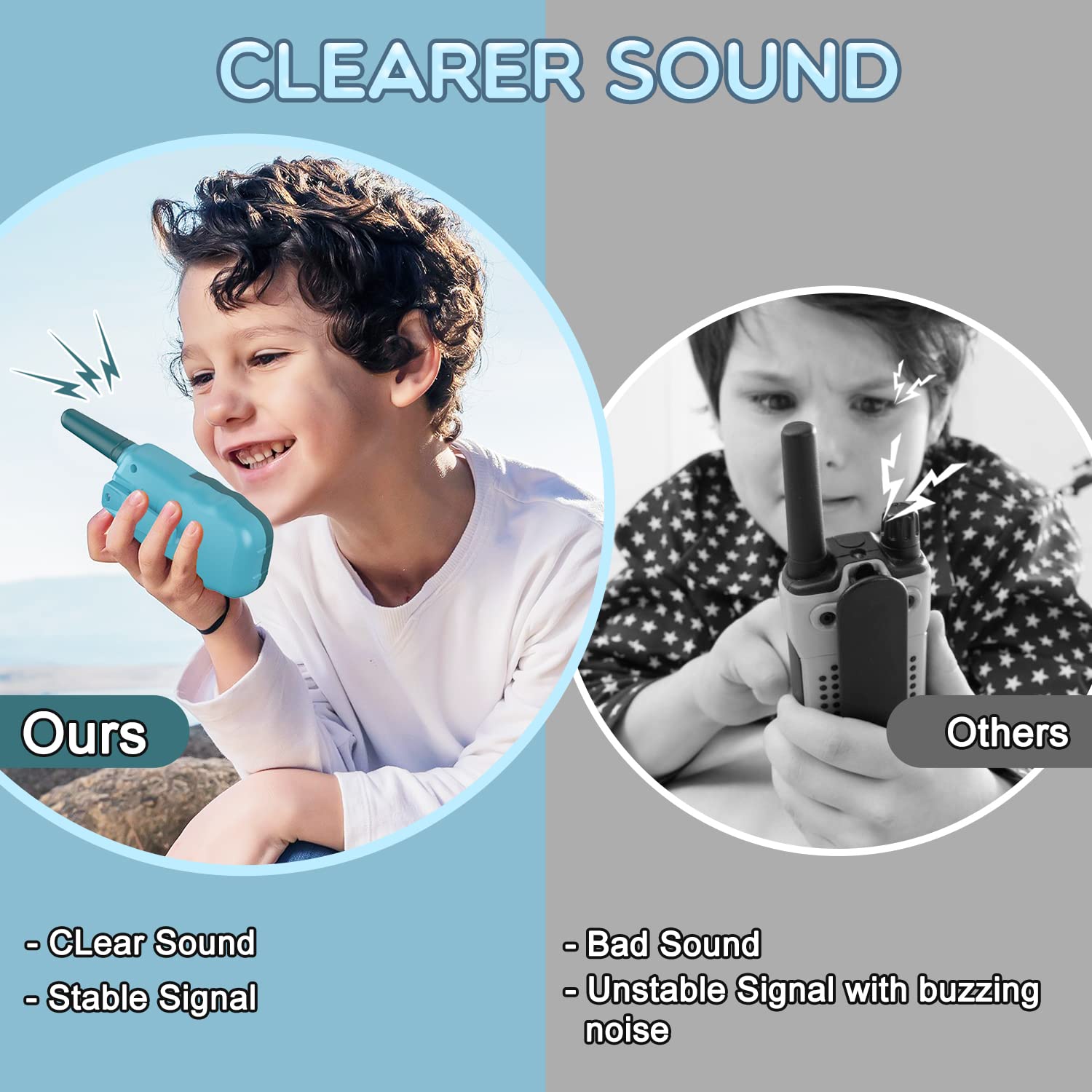Selieve rechargeable walkie talkies with USB charging for convenient power