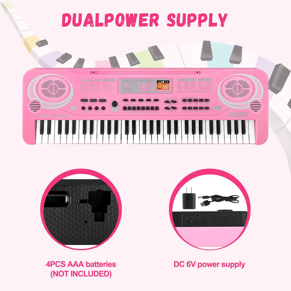 Semart Keyboard Piano 61-key gift-box packaging, ideal birthday or Christmas gift.