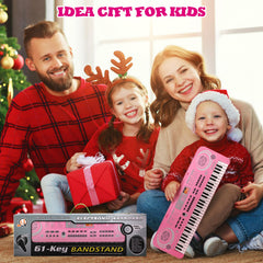 Semart Keyboard Piano 61-key portable setup for on-the-go learning and fun.