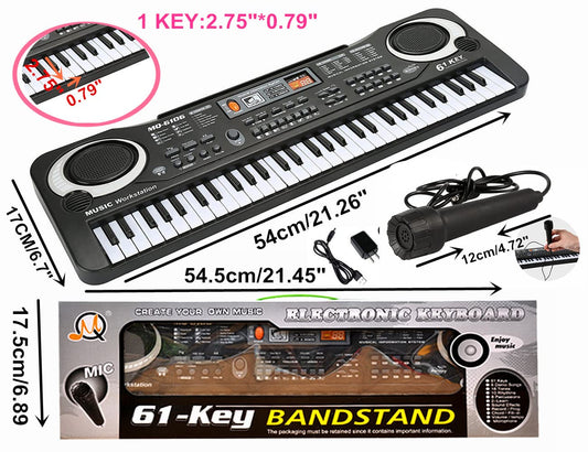 Semart Keyboard Piano for Kids with microphone, decorative mic for sing-alongs.