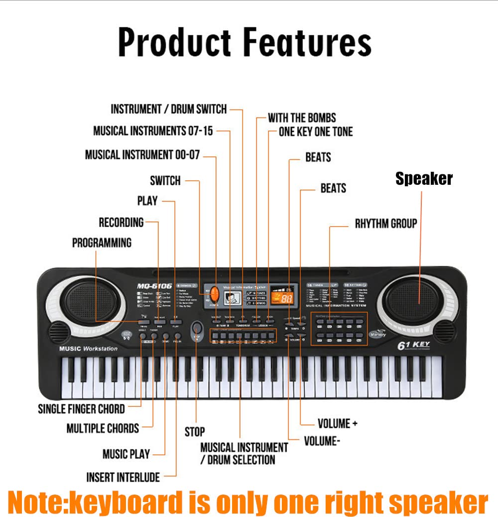 Semart Keyboard Piano portable size, ideal for travel and family fun.