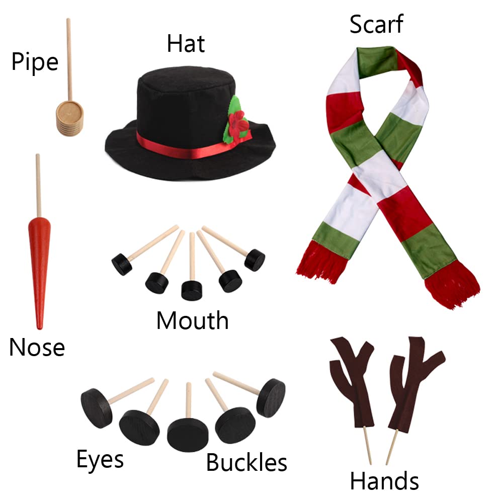 SEMETOR snowman kit arms provide sturdy accents for outdoor snow sculptures