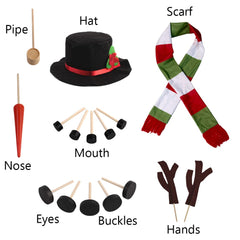 SEMETOR snowman kit arms provide sturdy accents for outdoor snow sculptures