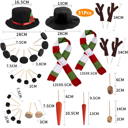 SEMETOR Snowman Kit kids building outdoors with family for creative fun