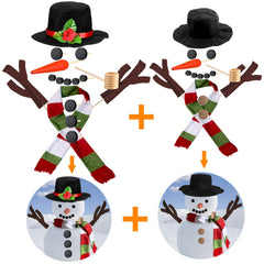 SEMETOR Snowman Kit top hats and accessories ready for styling