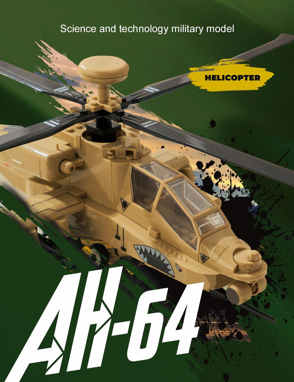 SEMKY AH-64 jet model on display shelf inspiring engineering curiosity