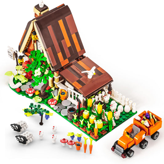 SEMKY City Series Farm House balloon house display, compact size for shelf display