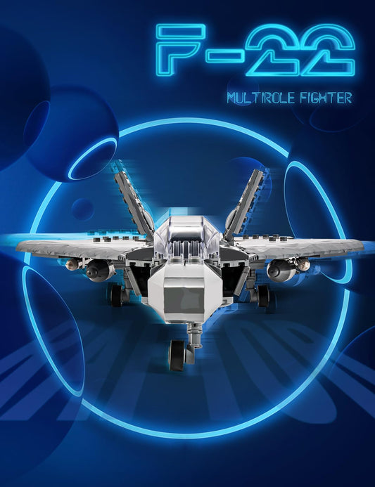 SEMKY Military Series F-22 Raptor building blocks suitable for imaginative play and learning