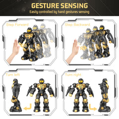 Semour Gesture Sensing RC Robot Toy, remote control use, precise maneuvering for learning.