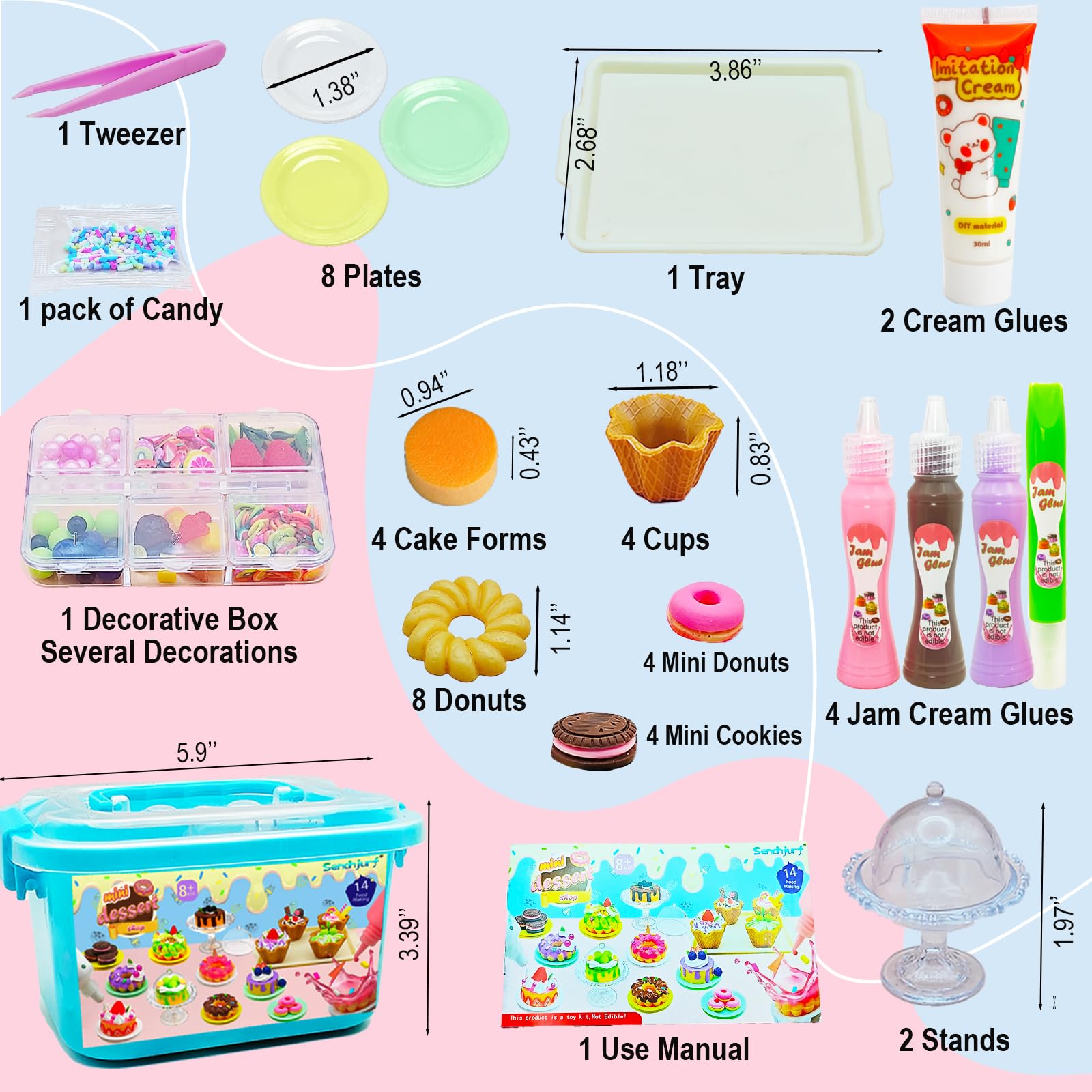 Sendhjurf ice cream miniatures ideal for dollhouse scenes and storytelling.