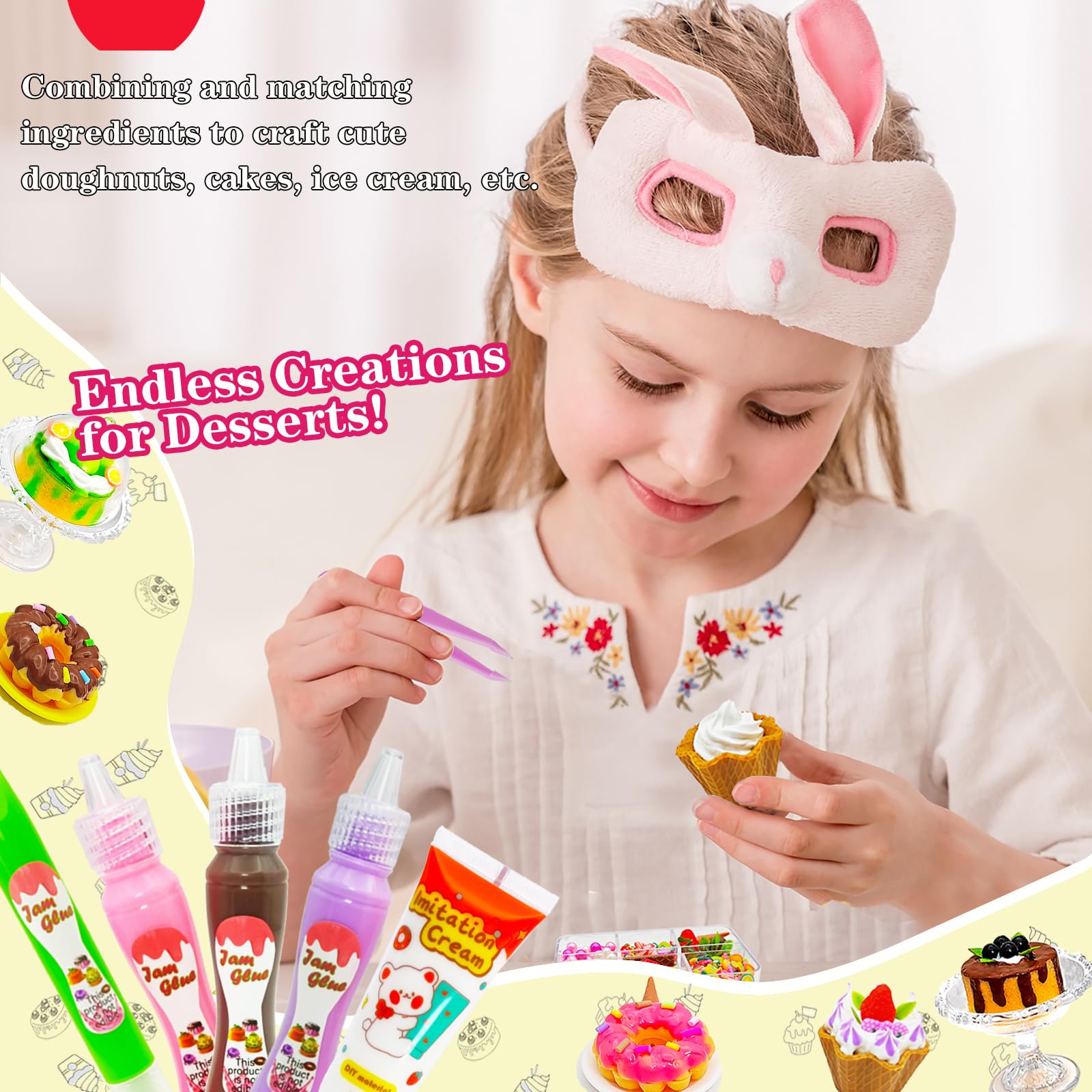 Imitation cream tubes from Sendhjurf for realistic dessert crafting.