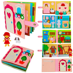 Sendhjurf Montessori Busy Book with soft felt pages boosts fine motor exploration.