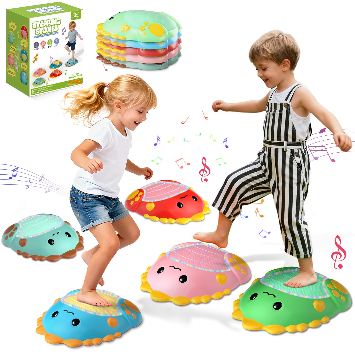 Senkuta light-up stepping stones with piano lights engage balance and rhythm