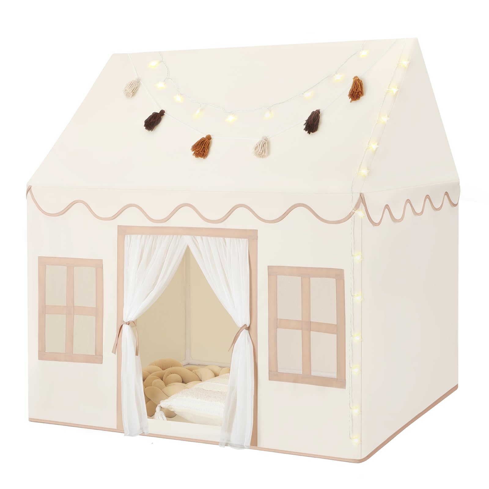 SENODEER kids play tent indoors with mat for comfy playtime and easy cleanups.