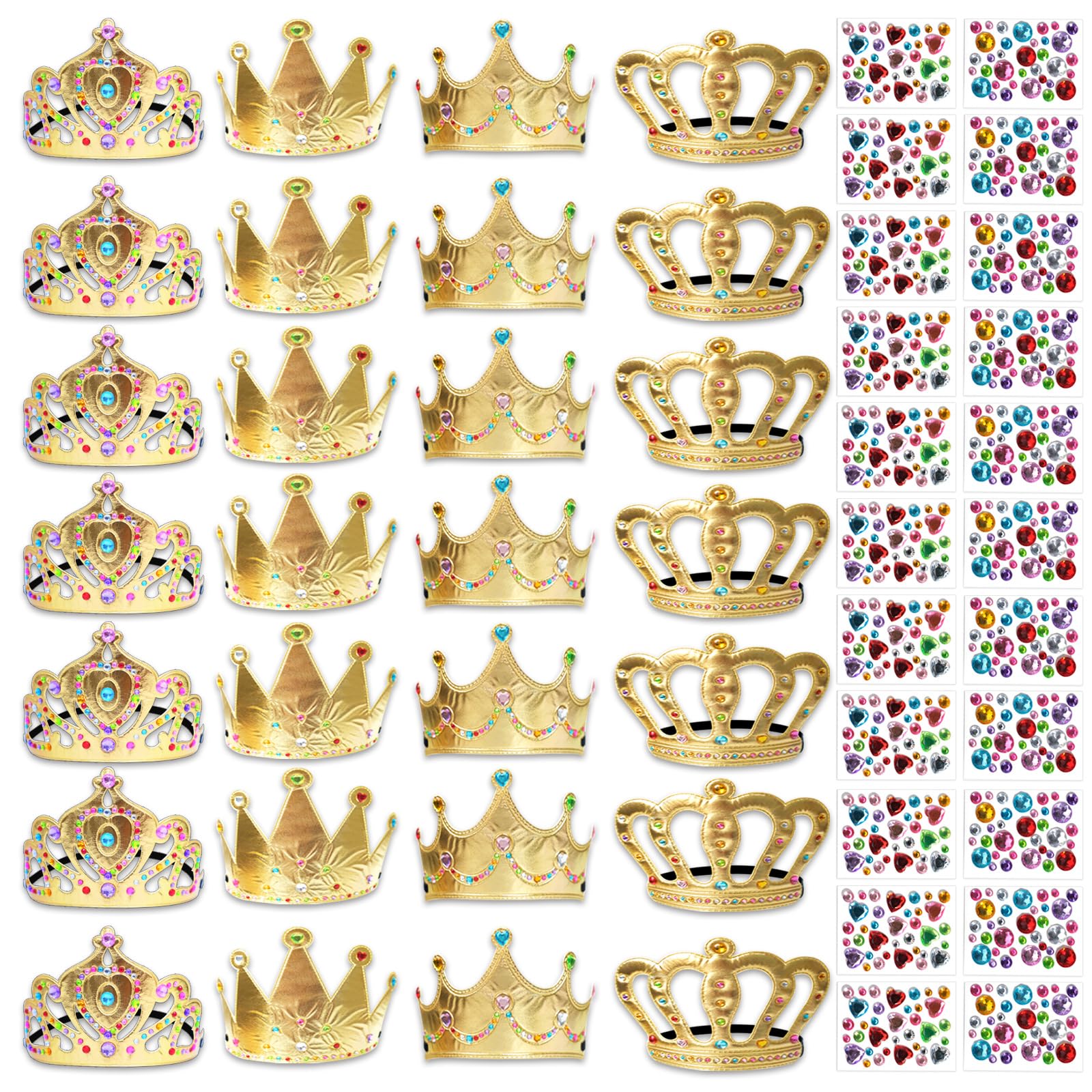 SENONAPO foam crowns bulk set for parties, easy to distribute to guests.