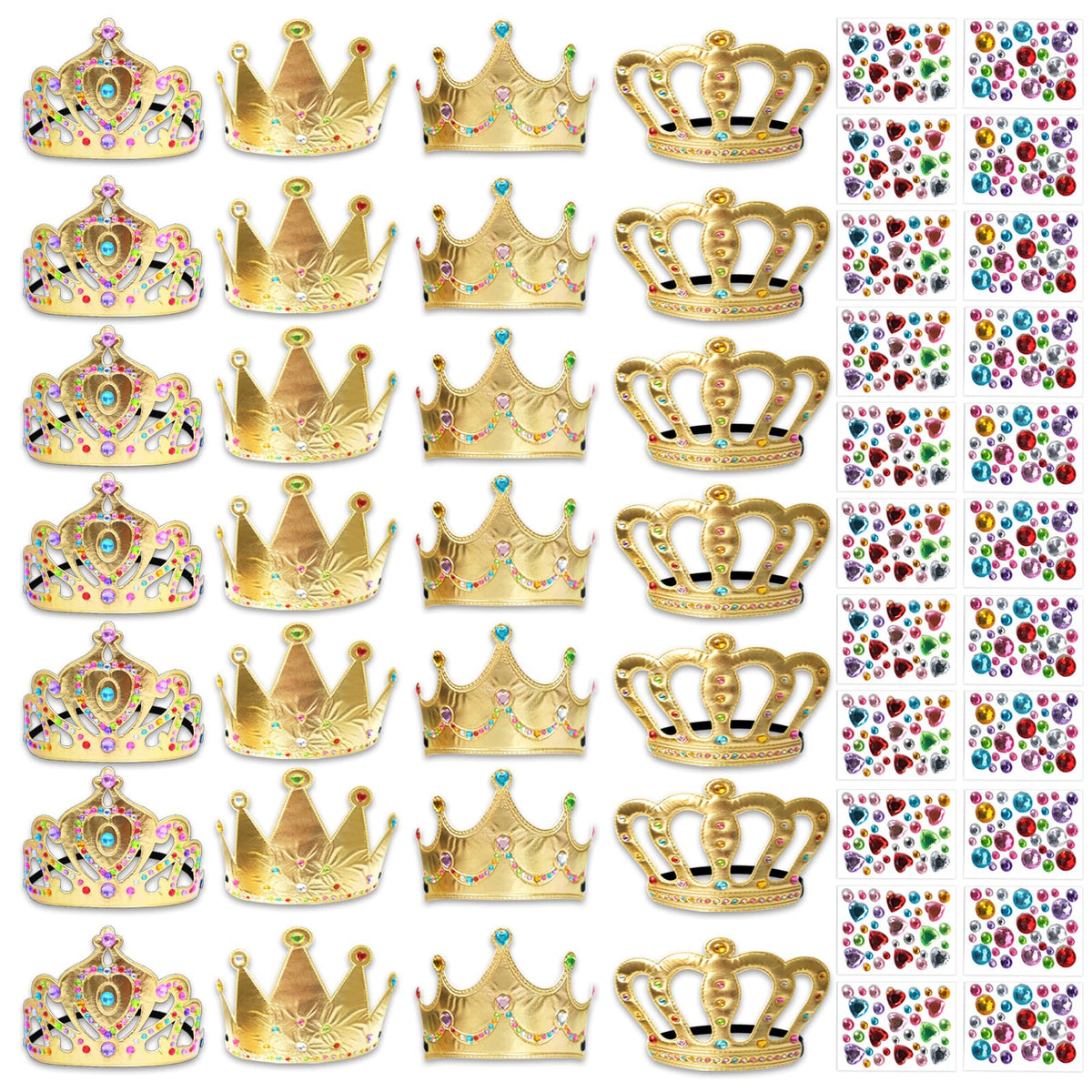 SENONAPO foam crowns bulk set for parties, easy to distribute to guests.