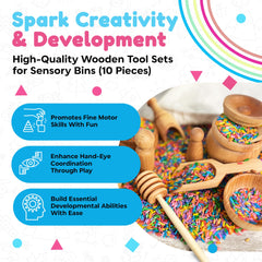 Sensory-N-Stuff honey dipper encourages precise pouring motions during sensory play.