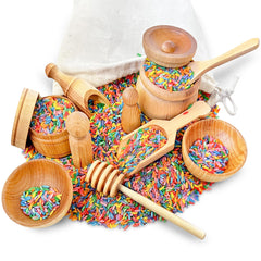 Sensory-N-Stuff wooden tool set 10-piece aids fine motor skill development during play.