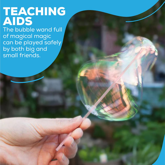 SENSORY4U Bubble Wand Party Favor highlights swirling ribbons and bubbles