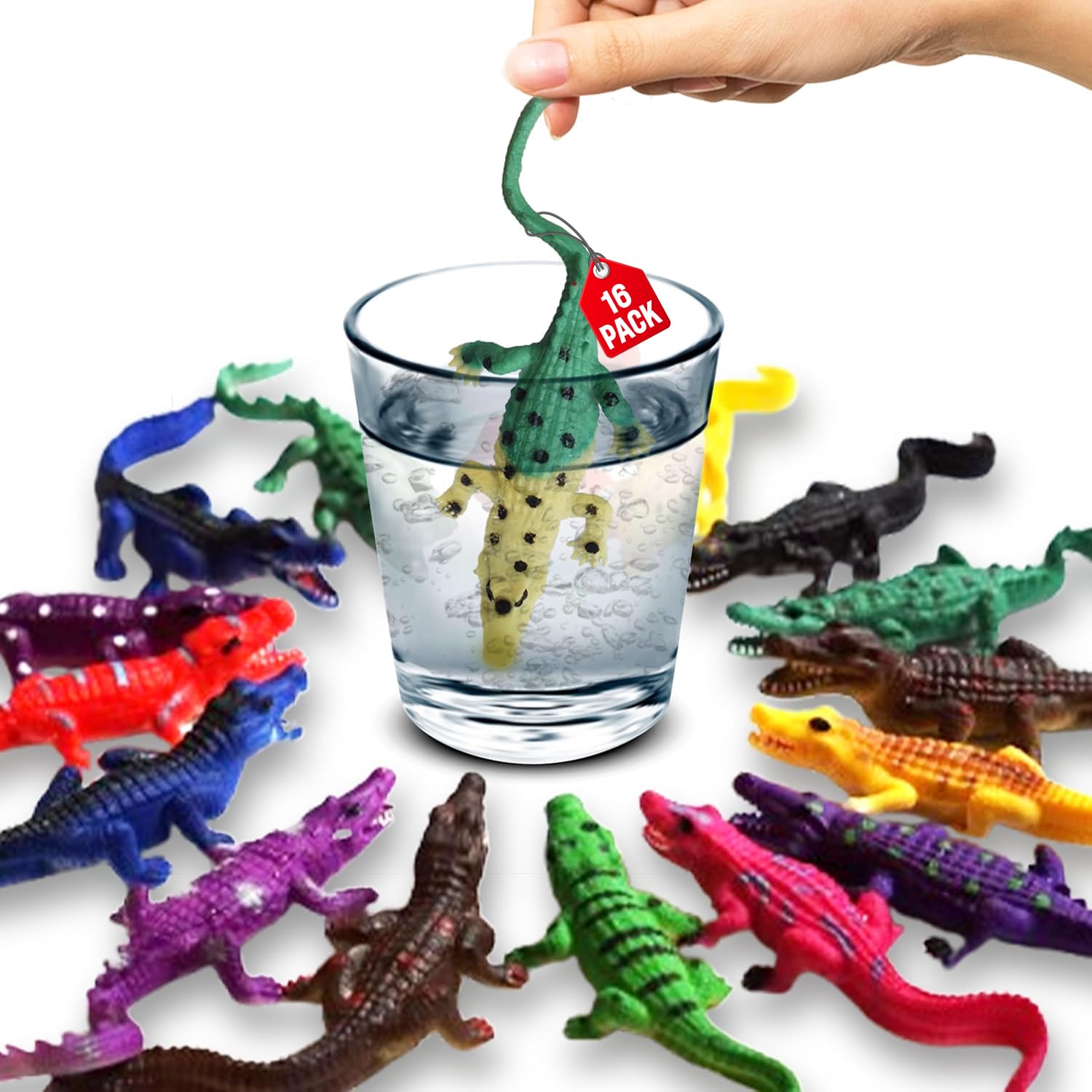 SENSORY4U color-changing crocodile bath toys set for bath time fun.