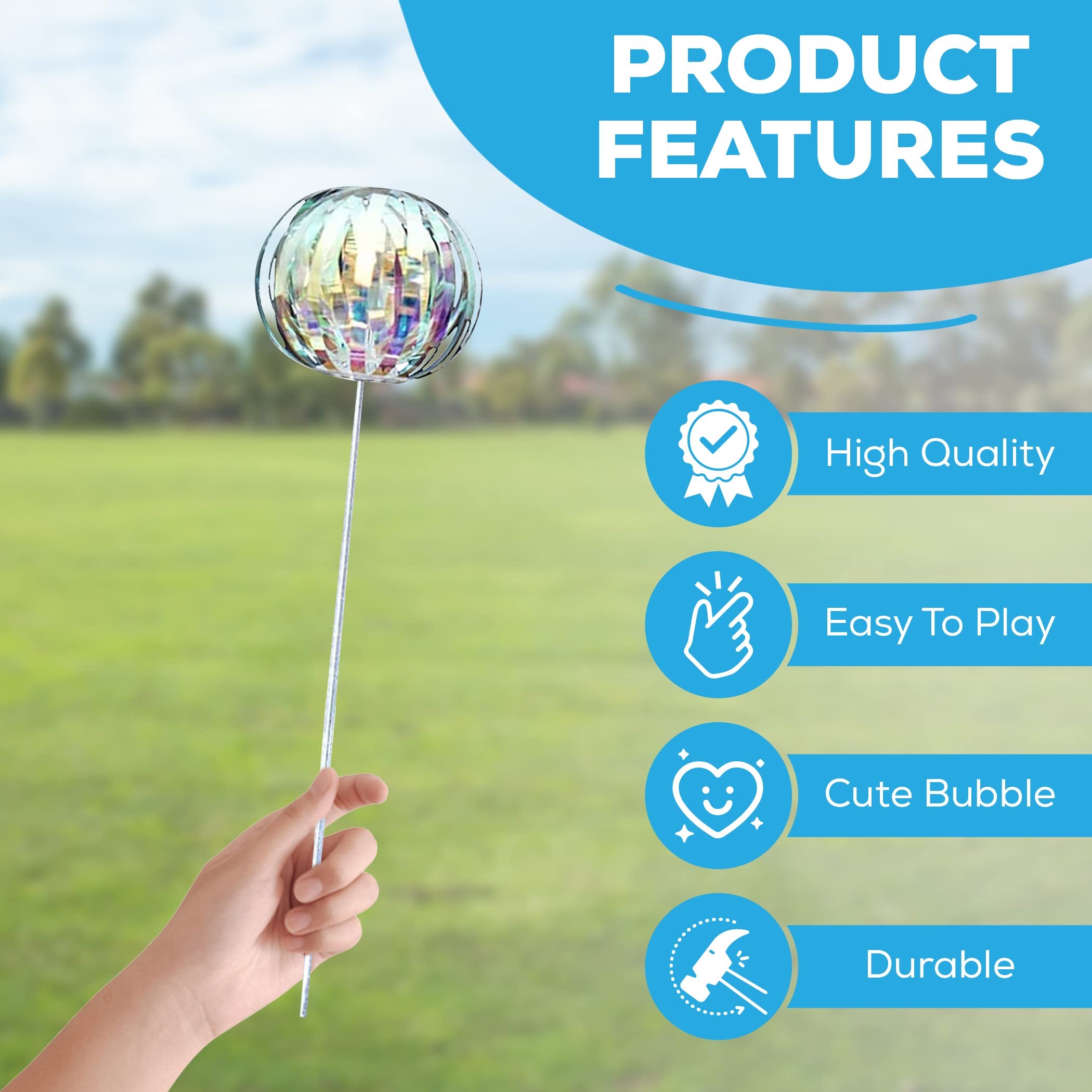 SENSORY4U Colorful Ribbon Bubble Wands attract kids with visual magic