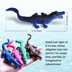 SENSORY4U six-inch rubber alligator for tactile sensory play.