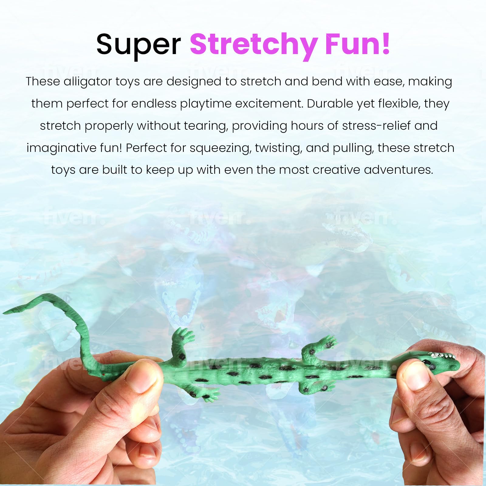 SENSORY4U stretchy croc toy for squeezing and focus.