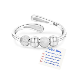 Senteria anxiety ring with beaded spinner for focused touch while working