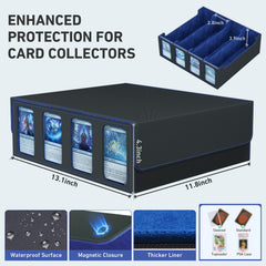 SENVINI 4-Row Box magnetic closure secures cards during transport