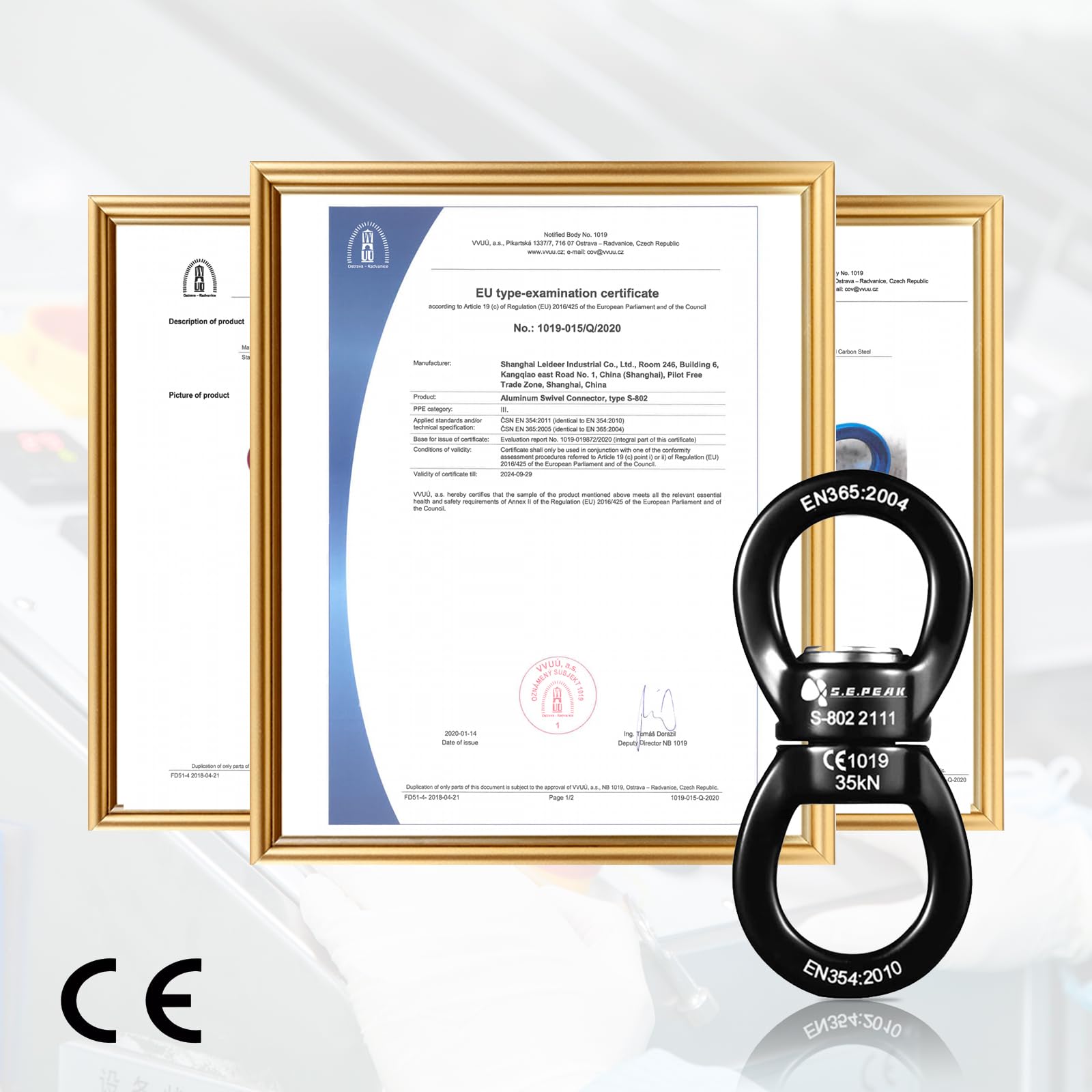 S.E.PEAK 360-degree rotation swivel enabling smooth, kink-free motion